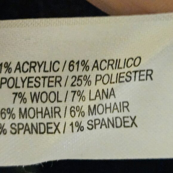 Carolyn Taylor Cozy Comfy charcoal grey wool blend cowl neck roll tab sweater L - Picture 9 of 9